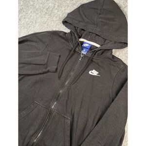 Nike Full Zip‎ Jacket Small Black Hooded Athletic Sweatshirt Performance Comfort